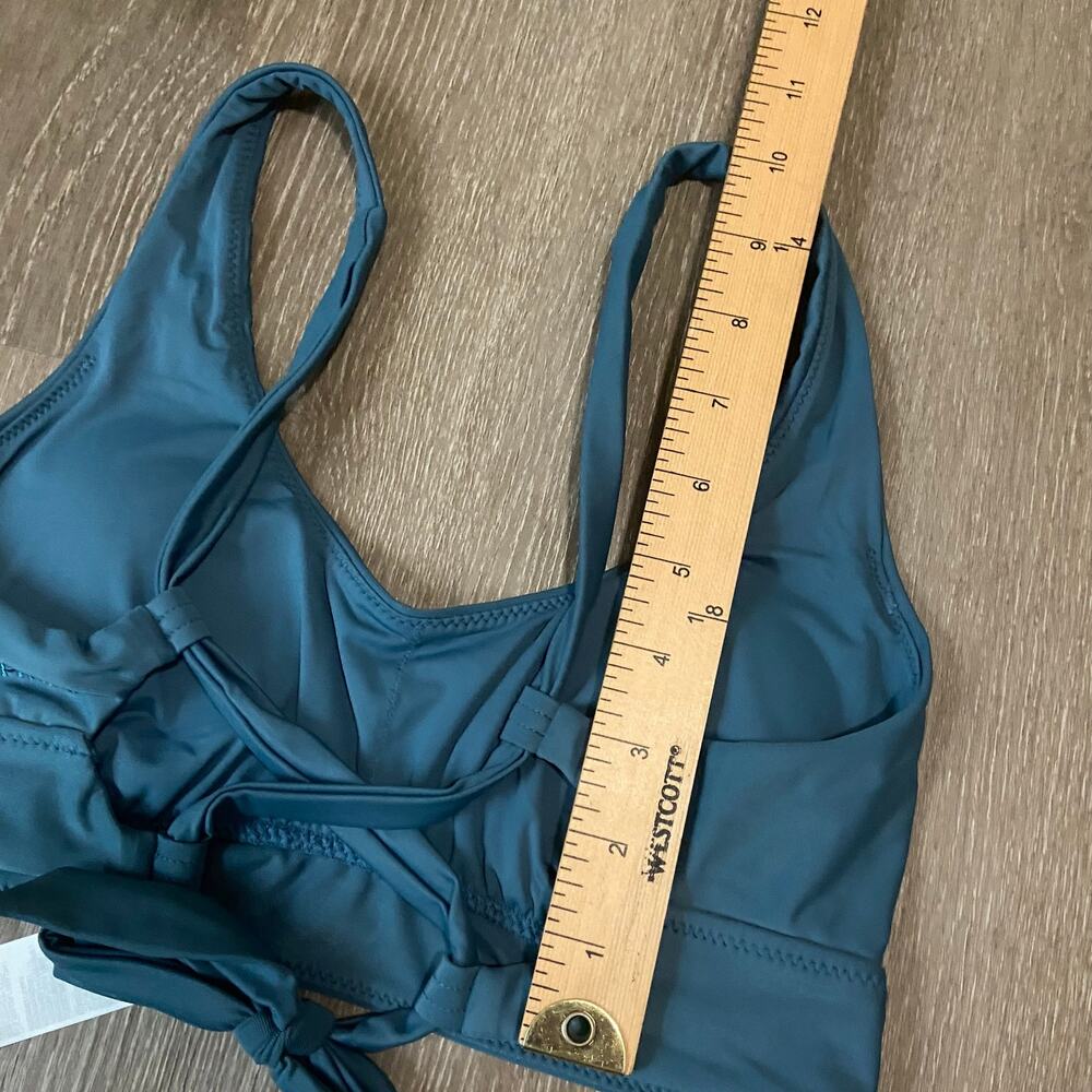 Prana Mallorca Swim Top Womens XS Catalina Lace Up Crisscross Back Bikini Sporty - Picture 9 of 9